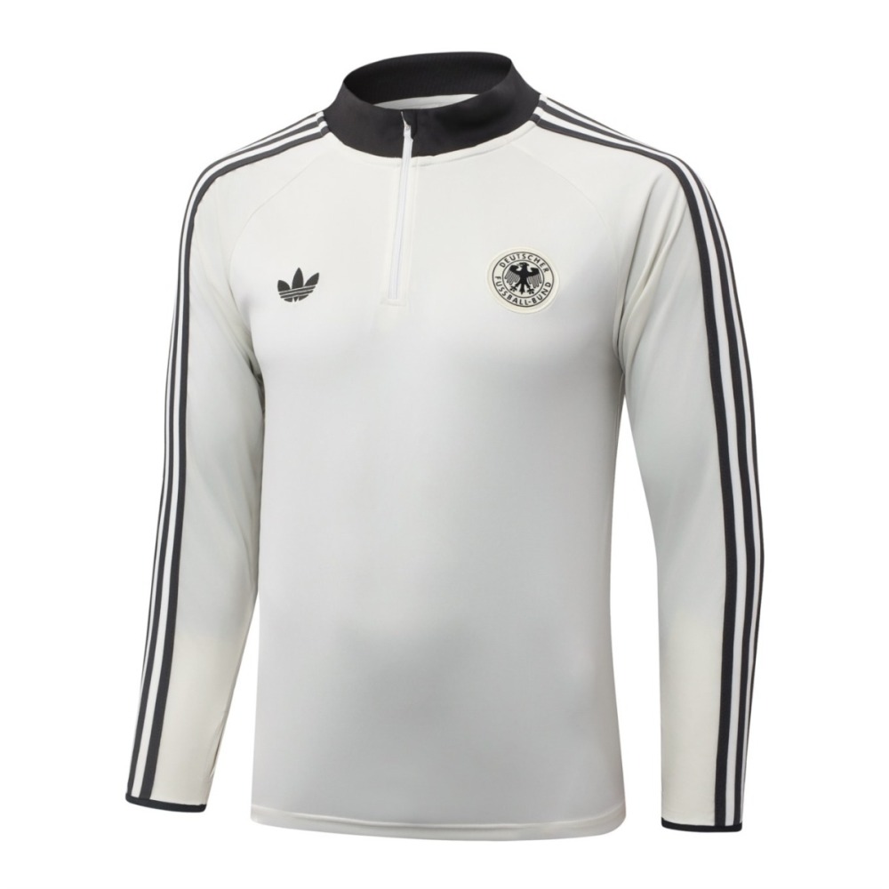 2026 Germany Beige Long-sleeved half-pull training kit