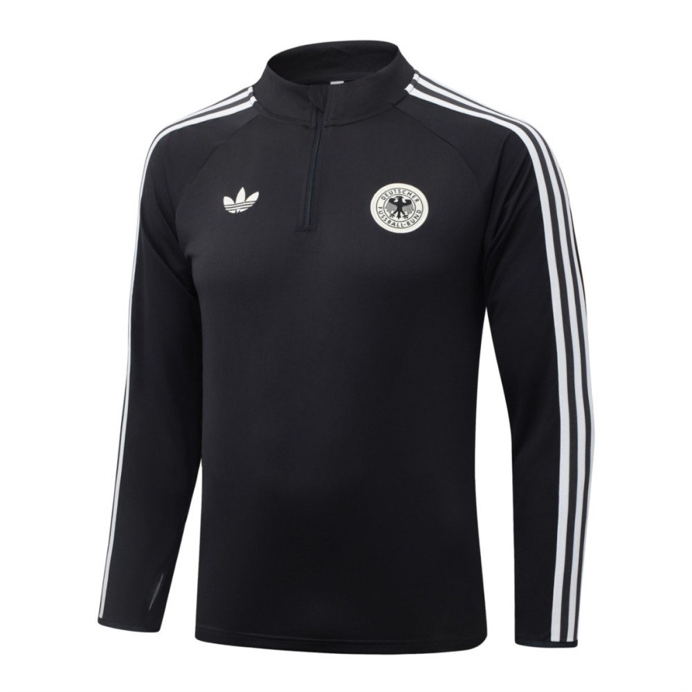2026 Germany Dark gray Long-sleeved half-pull training kit
