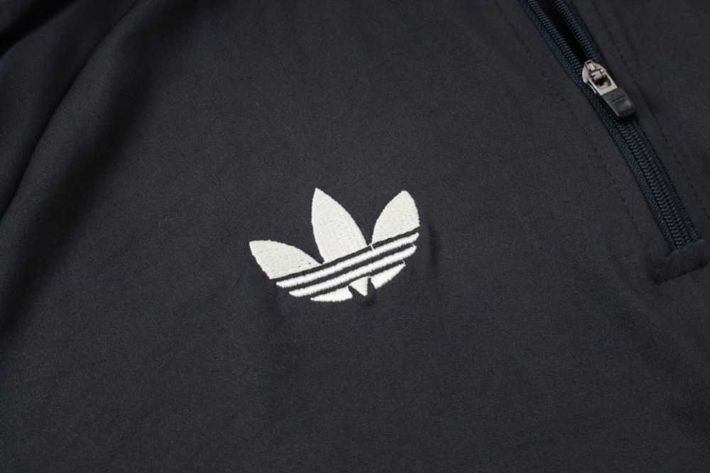 2026 Germany Dark gray Long-sleeved half-pull training kit