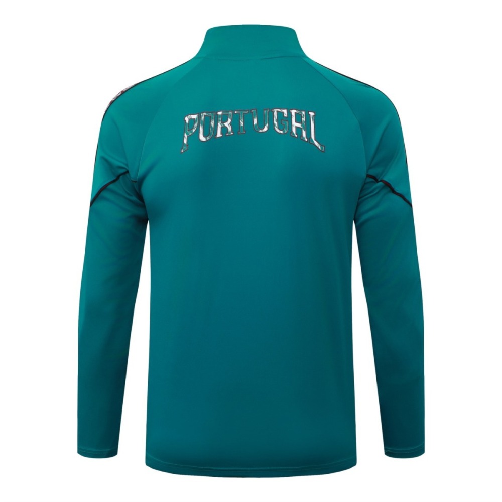 2026 Portugal Green Long-sleeved half-pull training kit