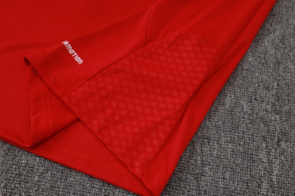 2026 Spain Red Long-sleeved half-pull training kit