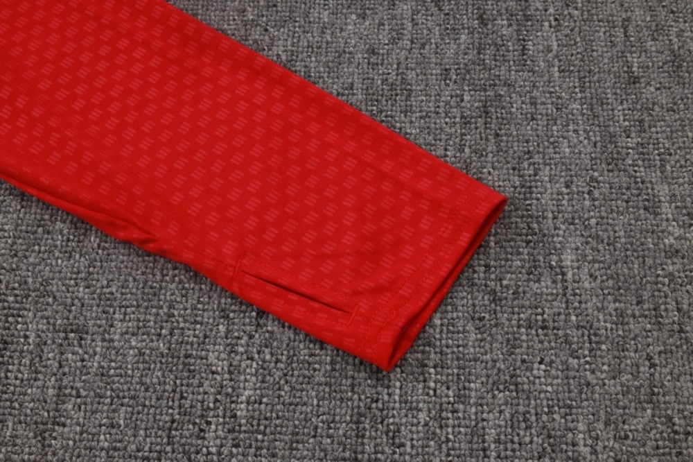 2026 Spain Red Long-sleeved half-pull training kit