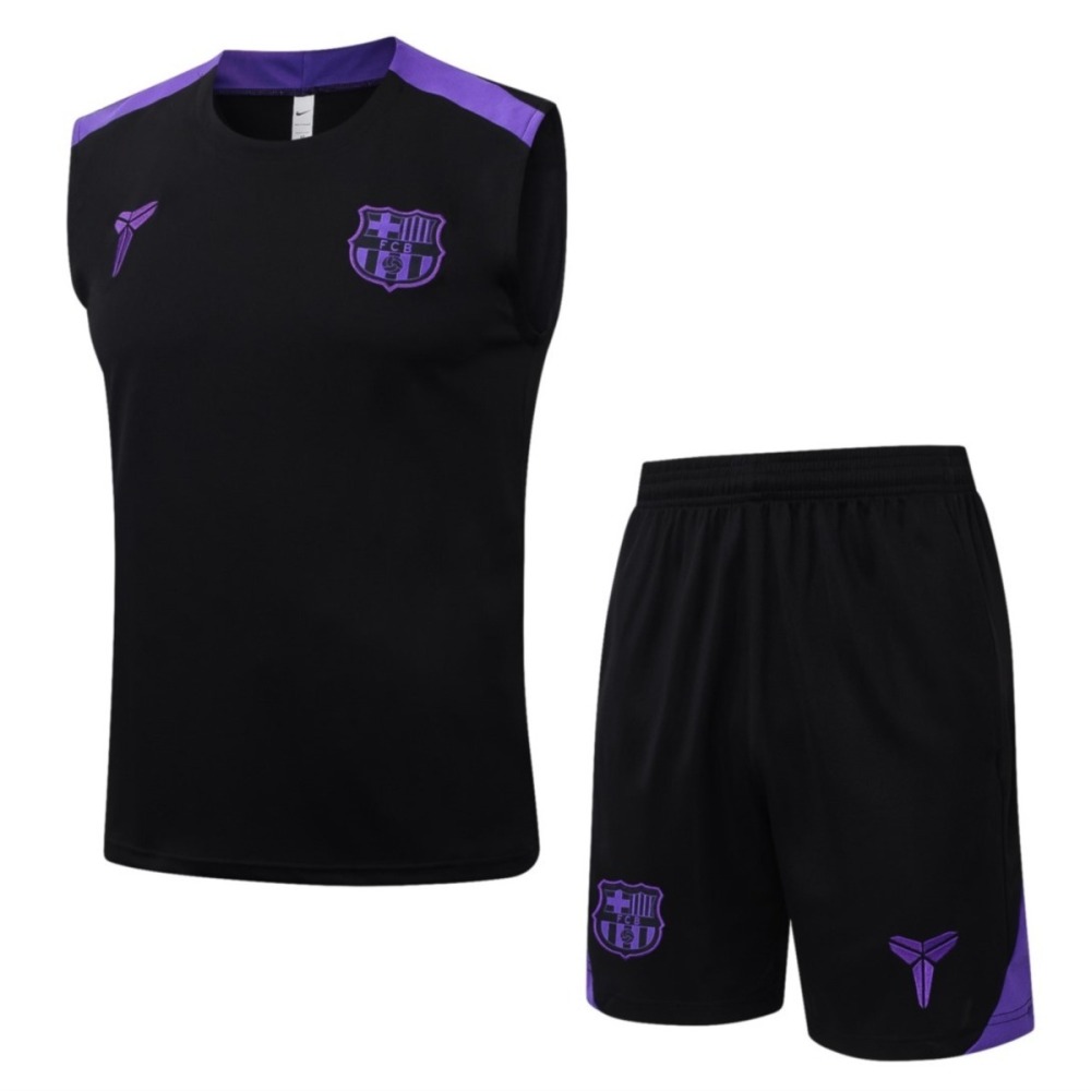 2026 Barcelona Black Training Set Shirt and Shorts