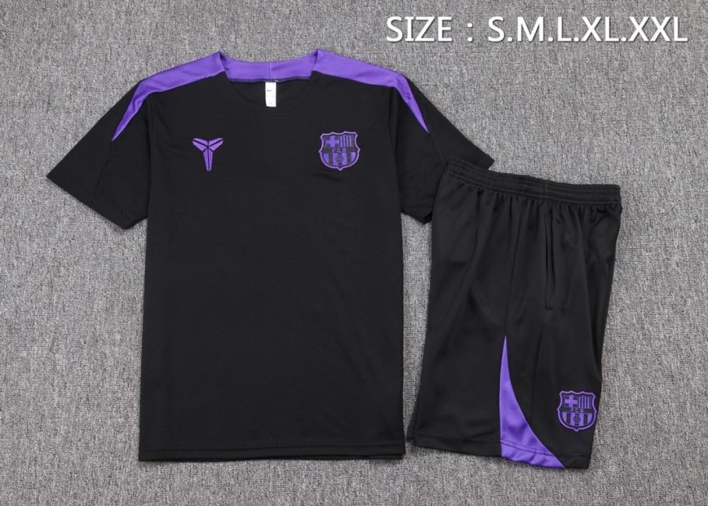 2026 Barcelona Black Training Set Shirt and Shorts