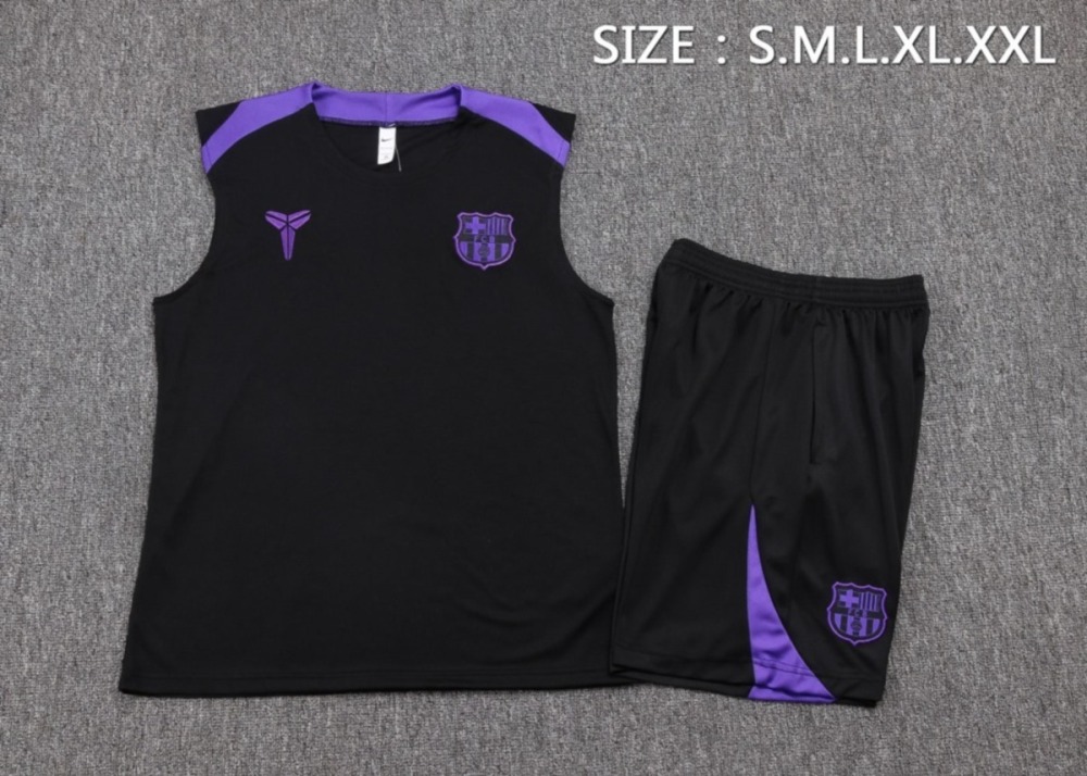 2026 Barcelona Black Training Set Shirt and Shorts