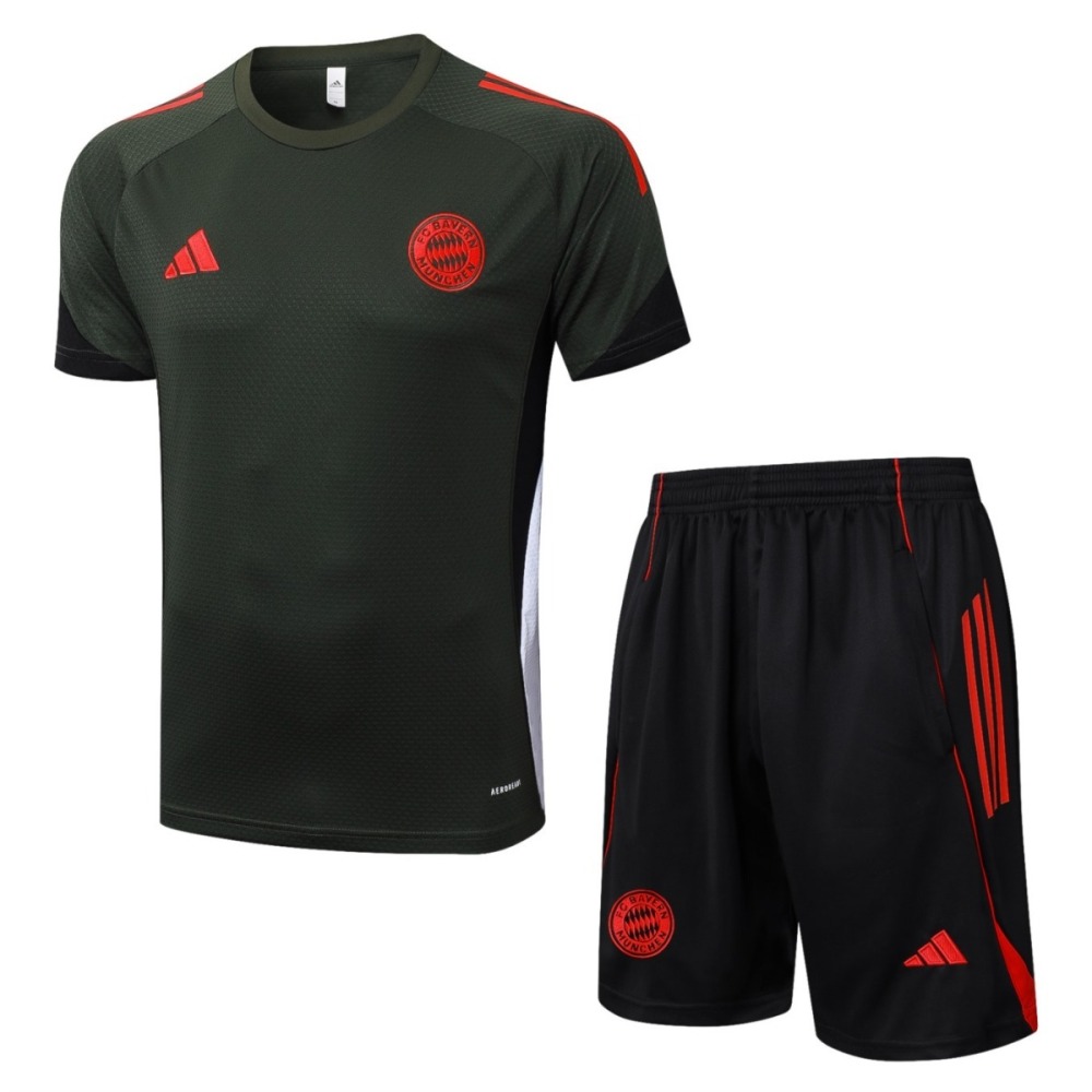 2026 Bayern Munich Dark green Training Set Shirt andShorts