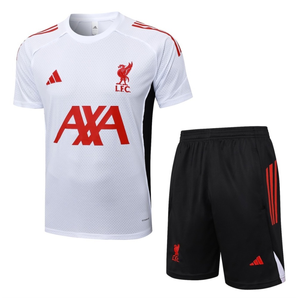 2026 Liverpool White Training Set Shirt and Shorts