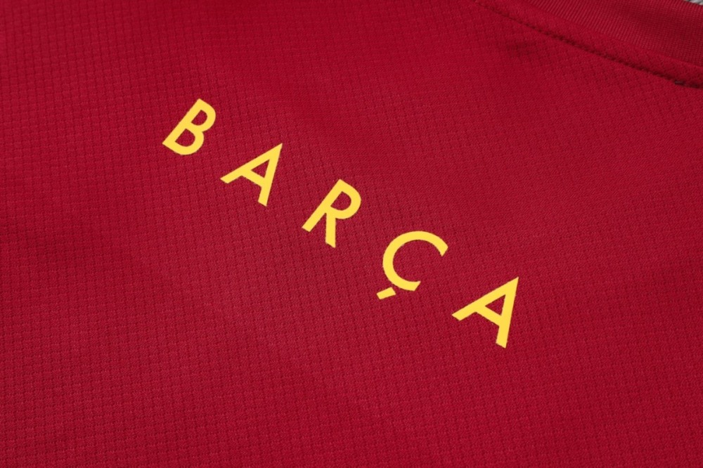 2026 Barcelona Maroon Training Set Shirt and Shorts