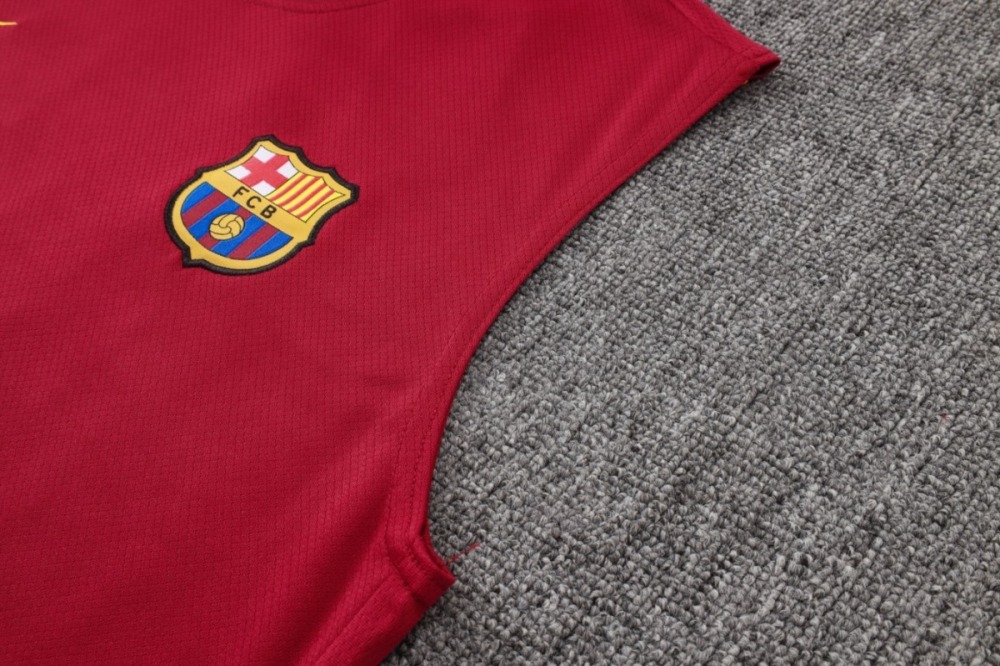 2026 Barcelona Maroon Training Set Shirt and Shorts