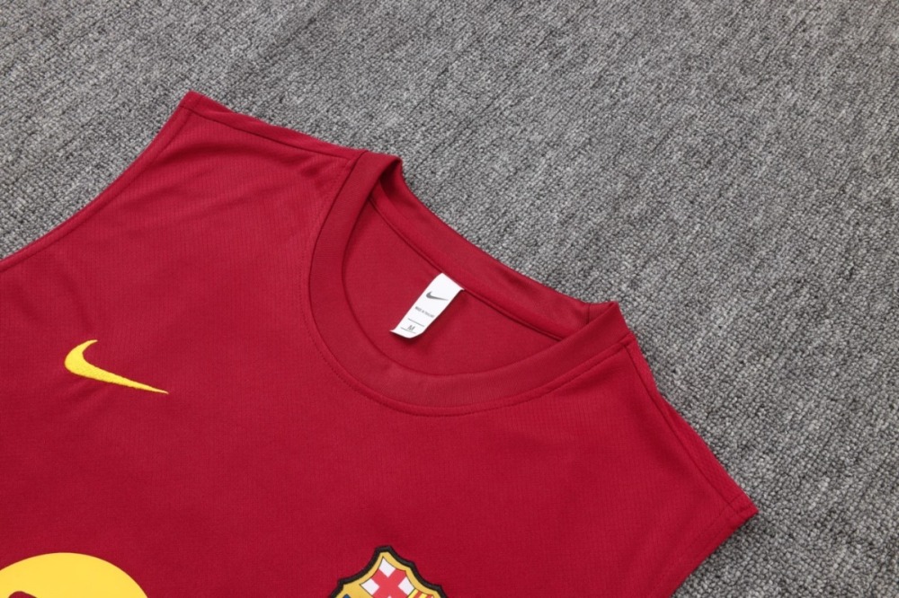 2026 Barcelona Maroon Training Set Shirt and Shorts