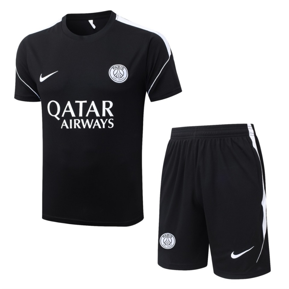 2026 PSG Black Training Set Shirt and Shorts