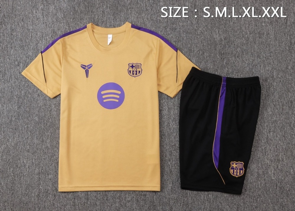 2026 Barcelona Yellow Training Set Shirt and Shorts