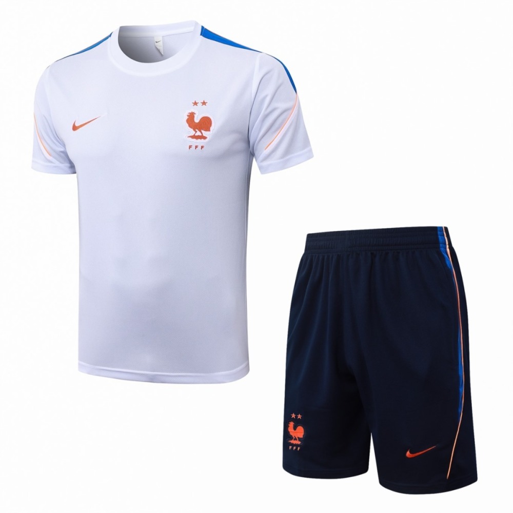 2026 France White Training Set Shirt and Shorts