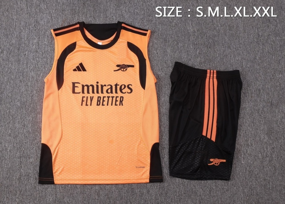 2026 Arsenal Orange Training Set Shirt and Shorts