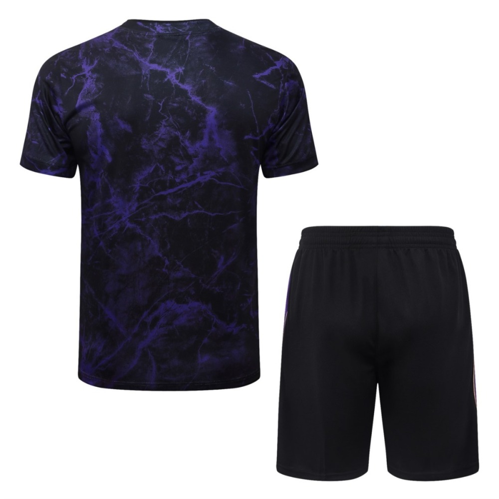 2026 Barcelona Black Purple Training Set Shirt and Shorts