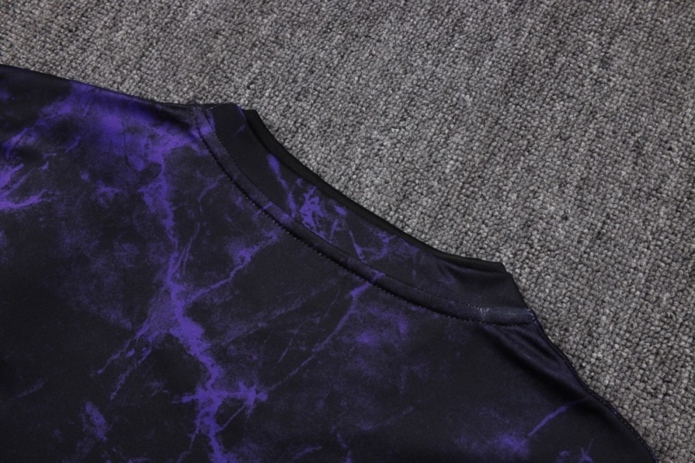 2026 Barcelona Black Purple Training Set Shirt and Shorts
