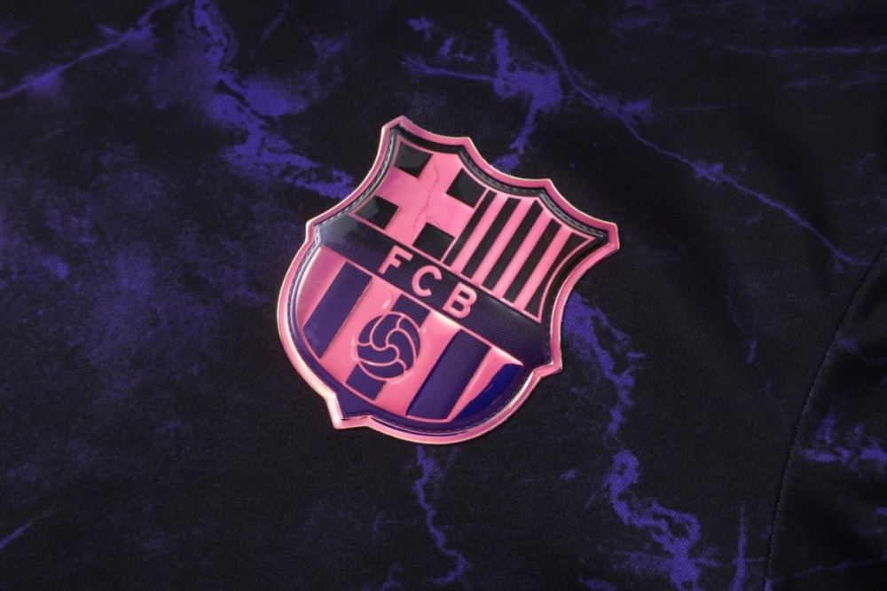 2026 Barcelona Black Purple Training Set Shirt and Shorts