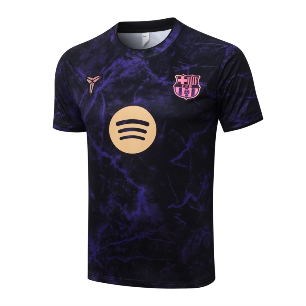 2026 Barcelona Black Purple Training Set Shirt and Shorts