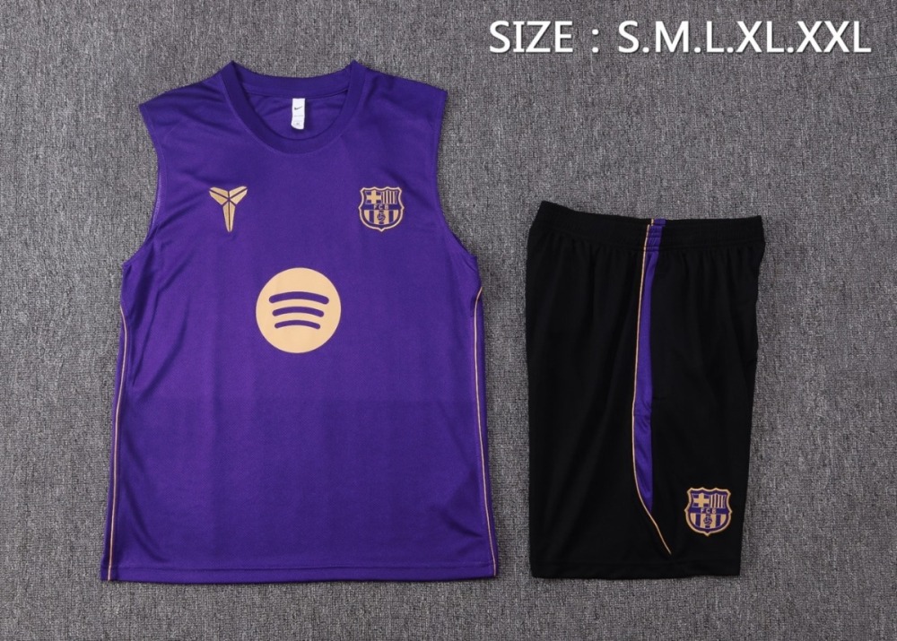2026 Barcelona Purple Training Set Shirt and Shorts