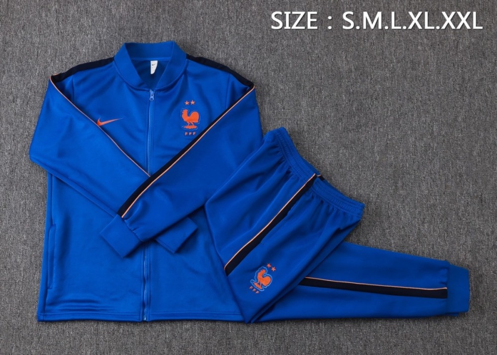 2026/27 France Colorful Blue Jacket Training Suit Set