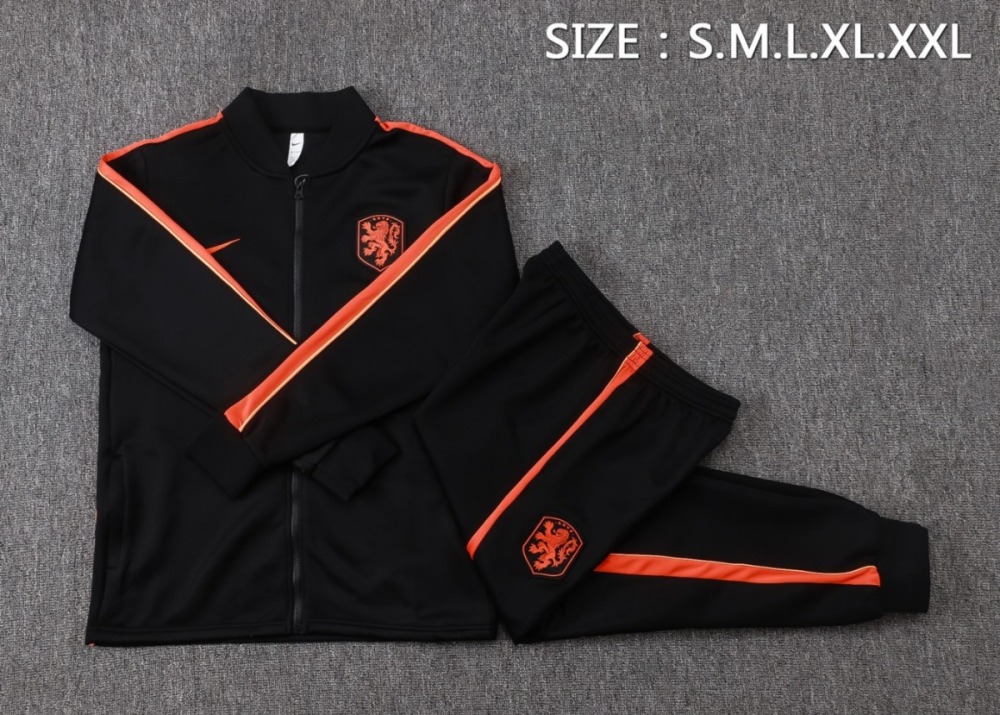 2026/27 Netherlands Black Jacket Training Suit Set