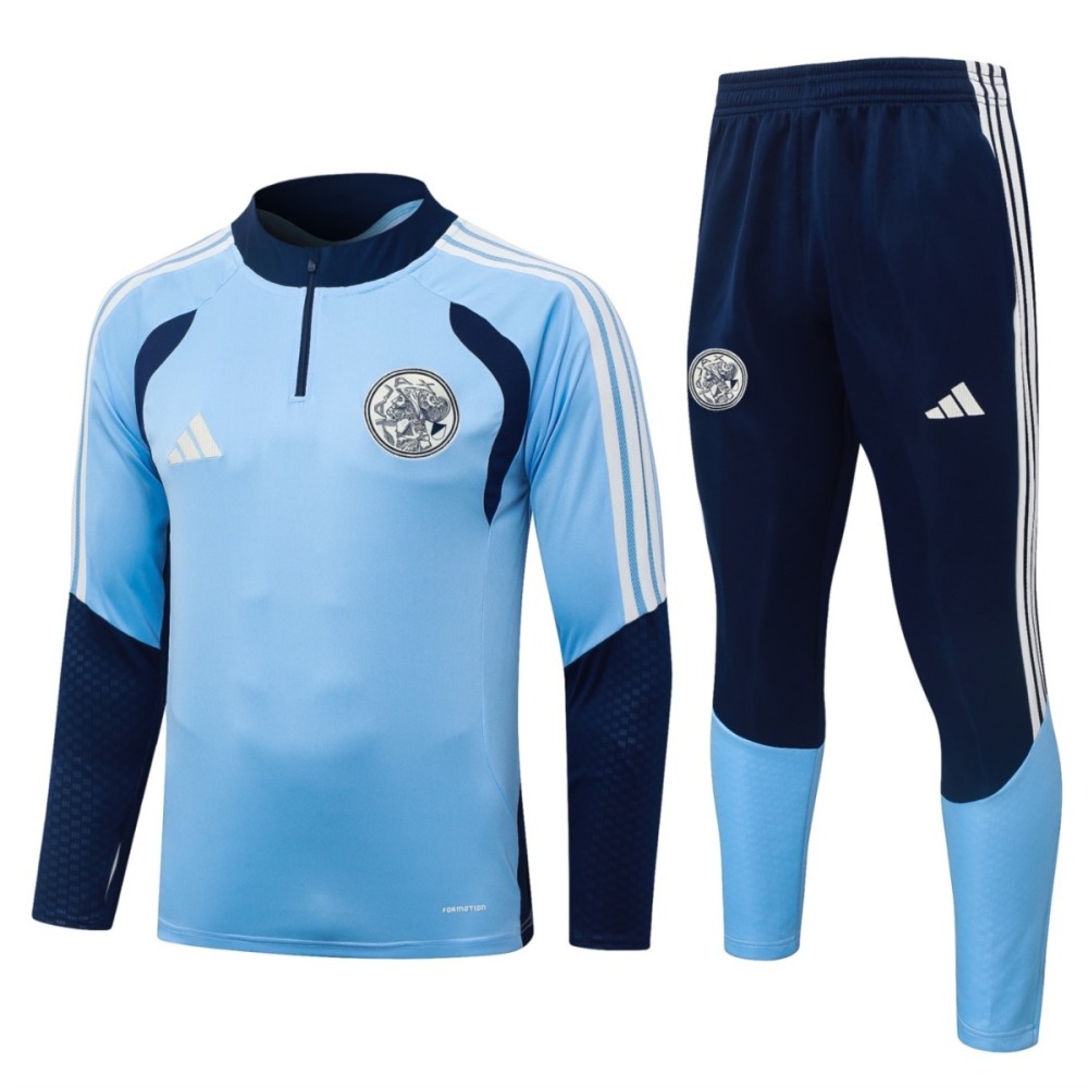 2026/27 Ajax Light blue Long-sleeved half-pull training kit