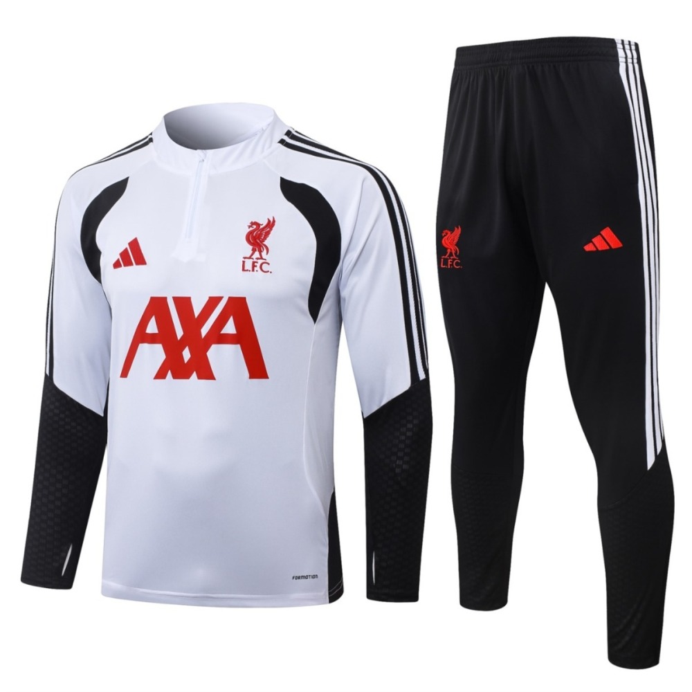 2026/27 Liverpool White Long-sleeved half-pull trainingkit