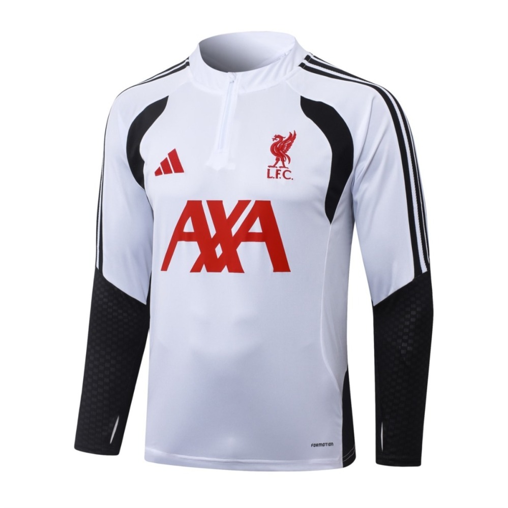 2026/27 Liverpool White Long-sleeved half-pull trainingkit