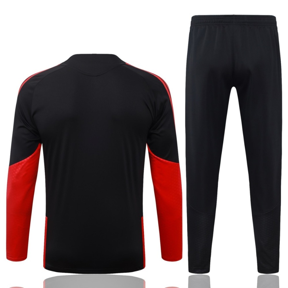 2026/27 Manchester United Black Long-sleeved half-pulltraining kit
