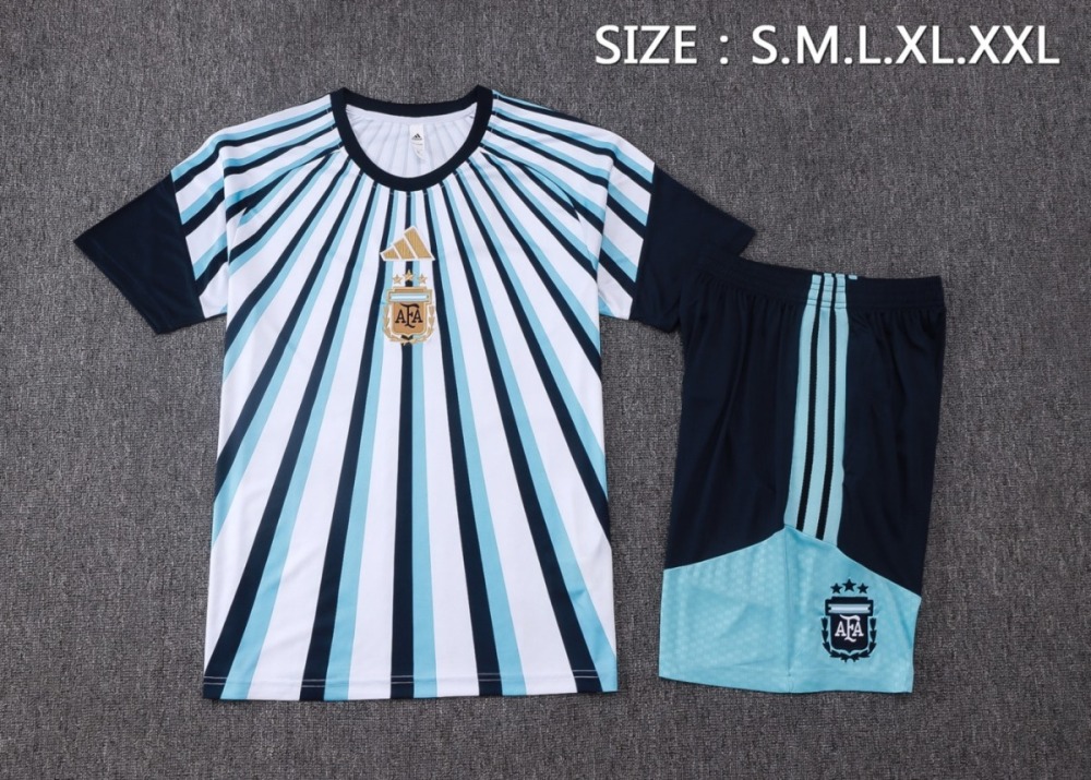 2026/27 Argentina White Blue Training Set Shirt and Shorts