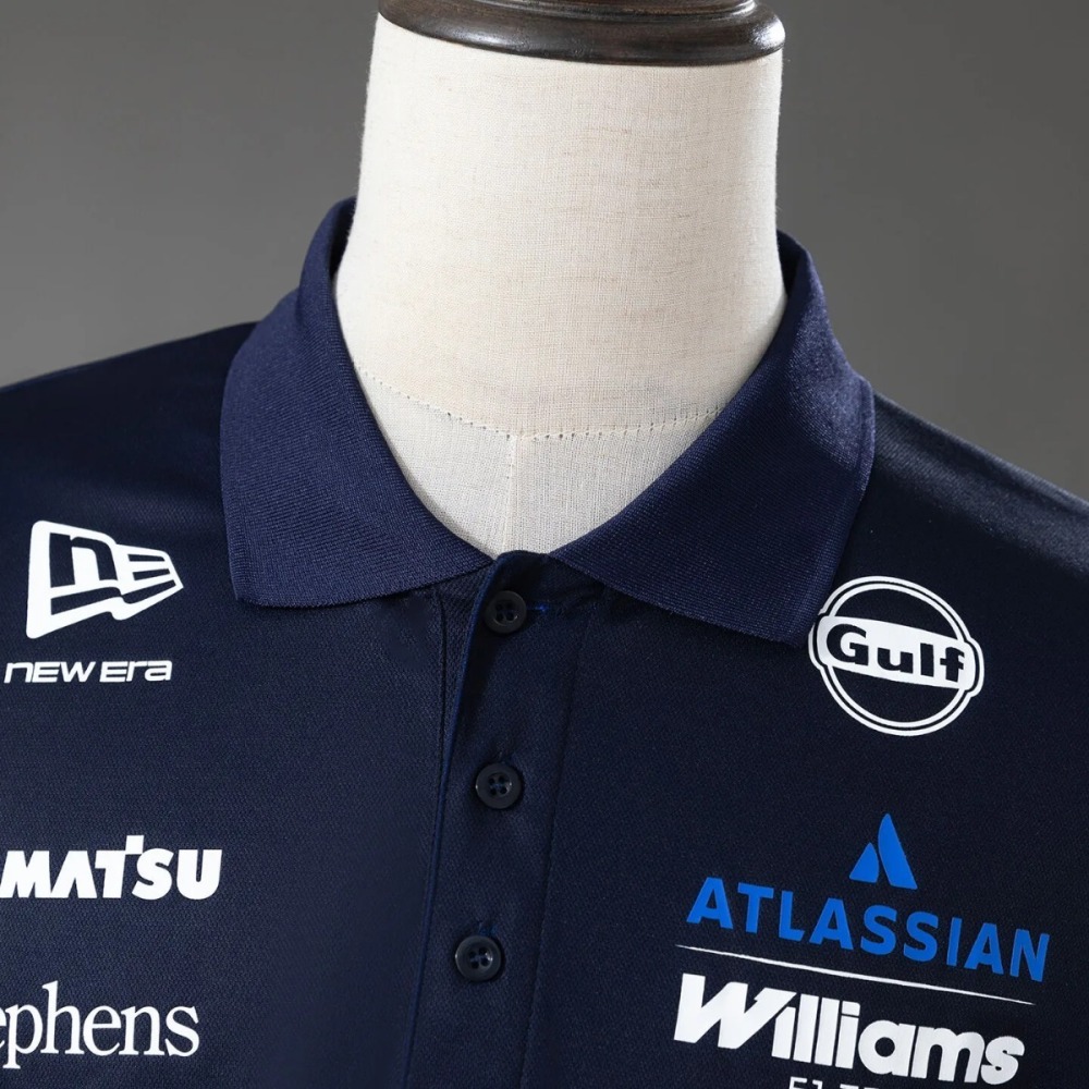 F1 Racing Atlassian Williams 2026 Black Line Tech POLO
