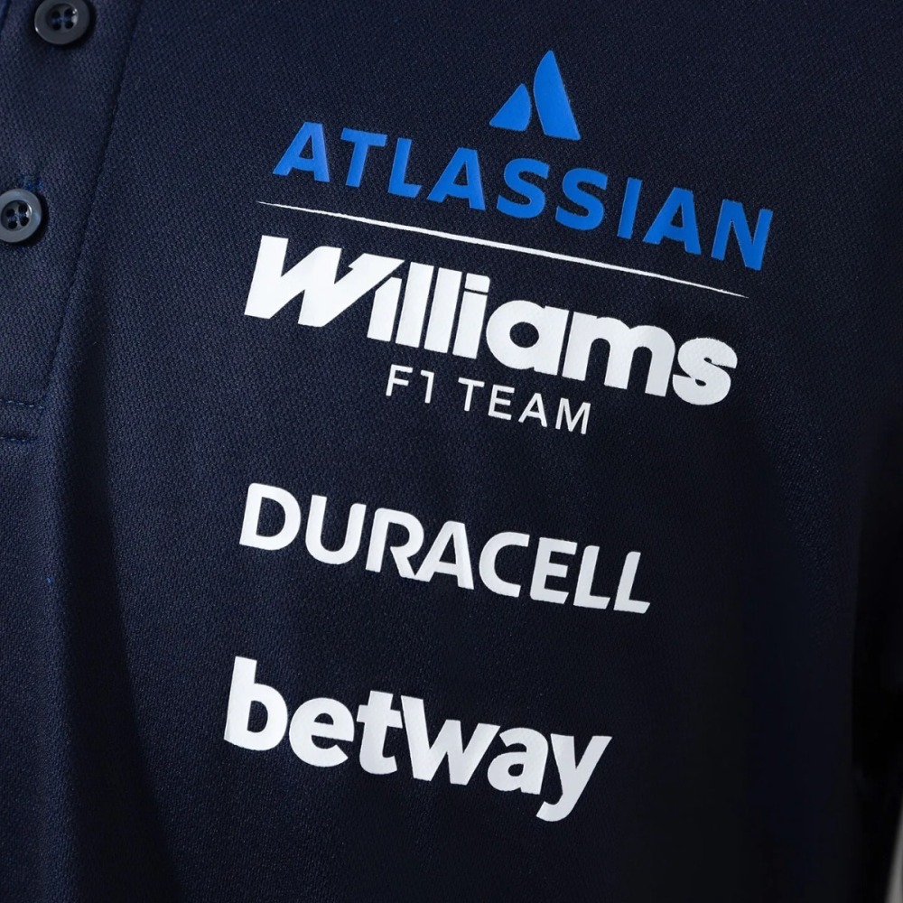 F1 Racing Atlassian Williams 2026 Black Line Tech POLO