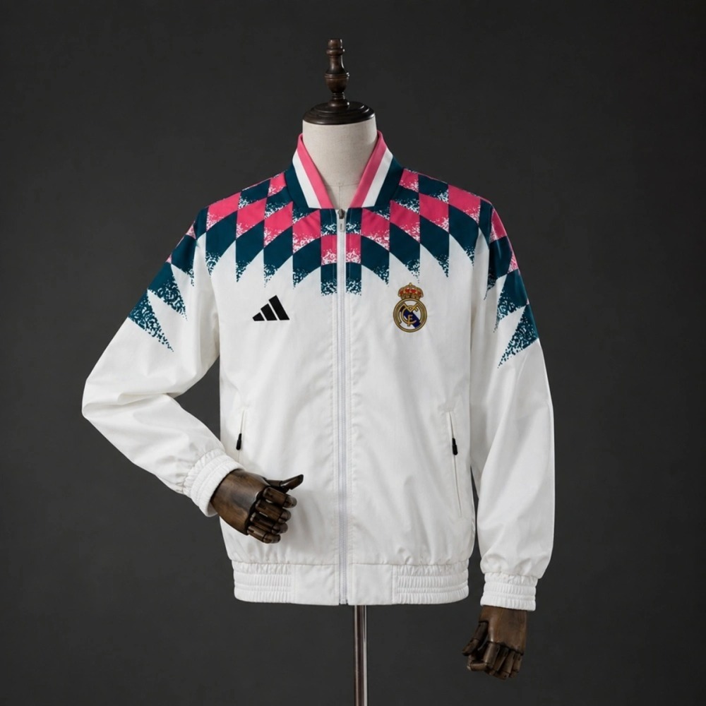 2026 Real Madrid Stadium Track White JacketWindbreaker