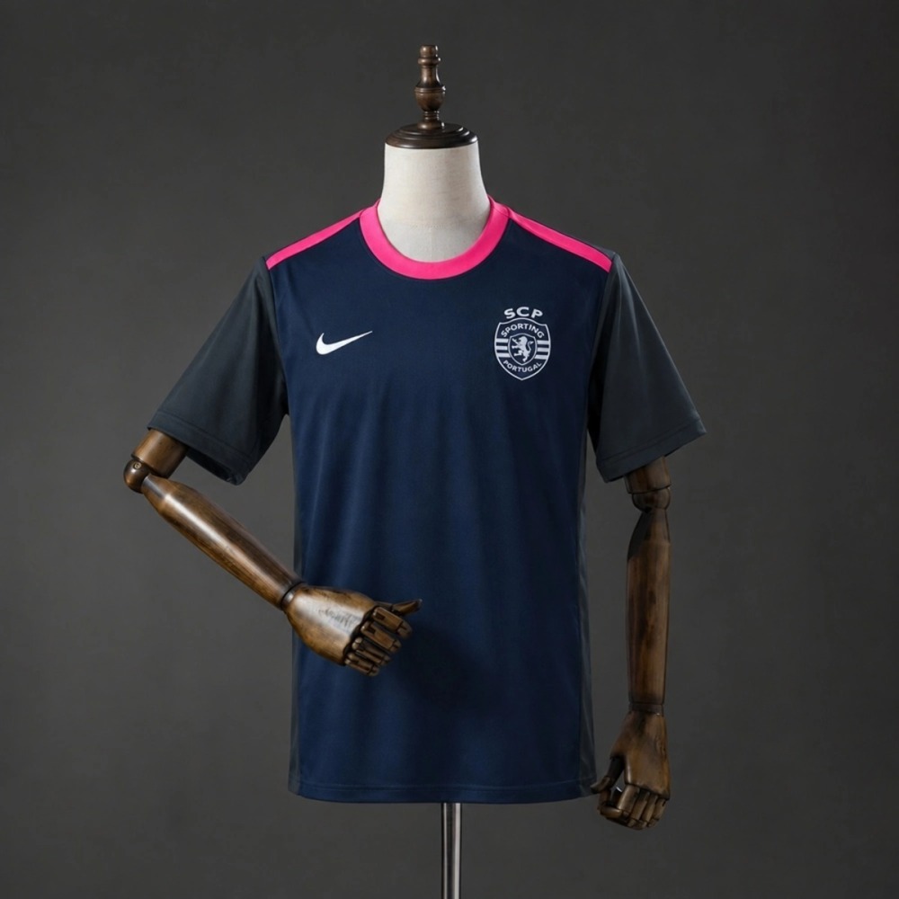 2026/27 Sporting Lisbon Pre-Match Black Jersey Fan version