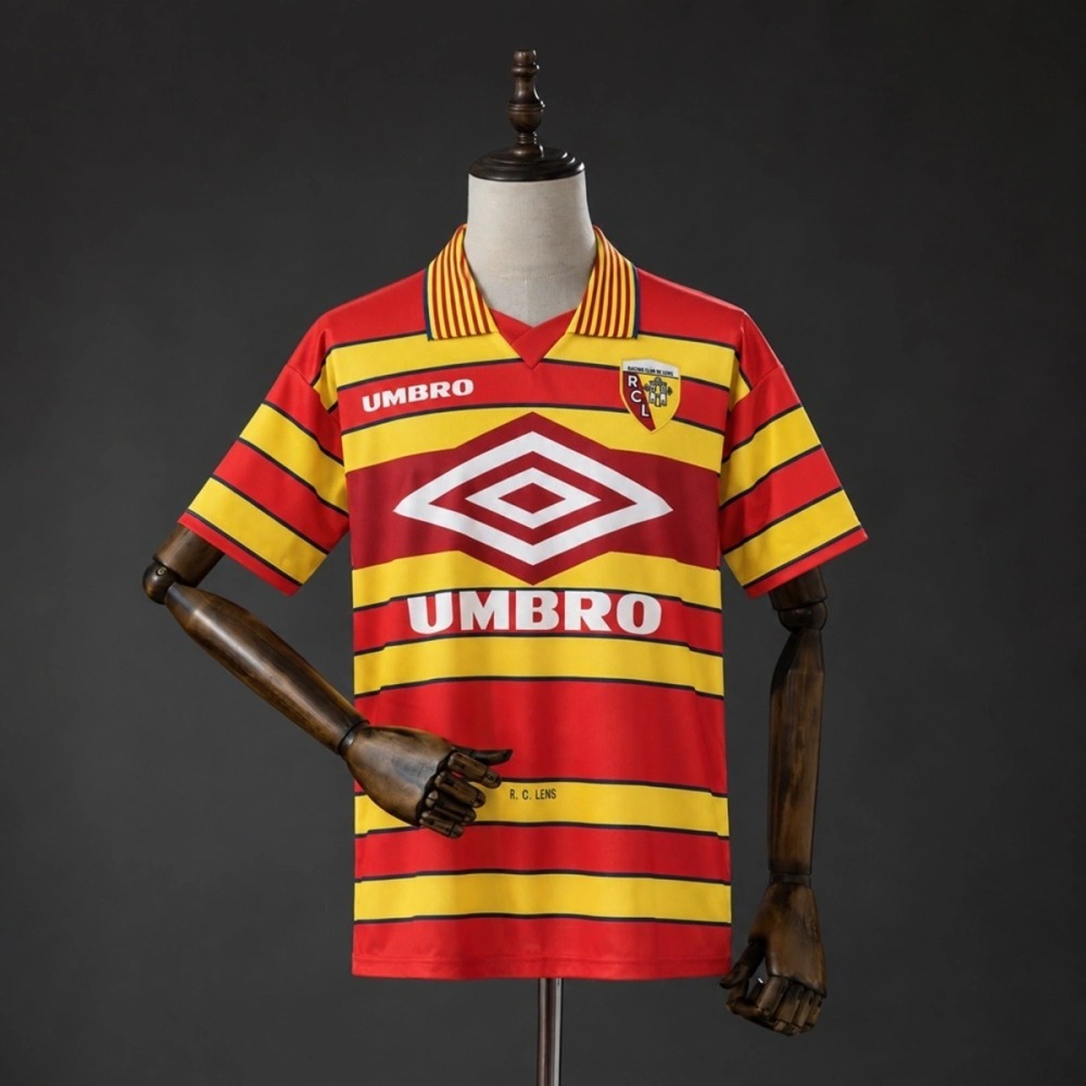 Retro 1997/98 RC Lens Home Jersey Fan Version
