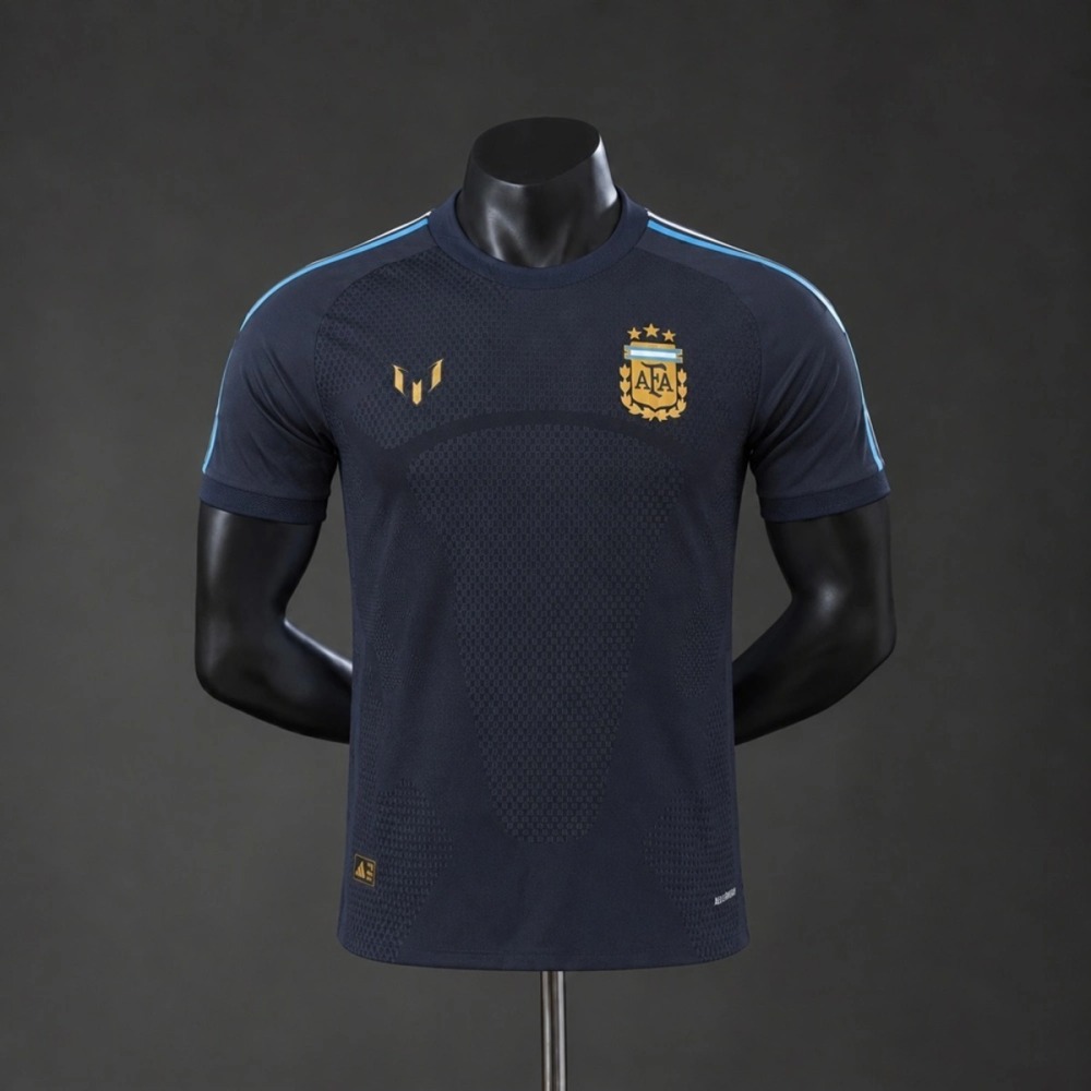 2026 Argentina Messi Farewell Deep Blue Jersey Playe rVersion