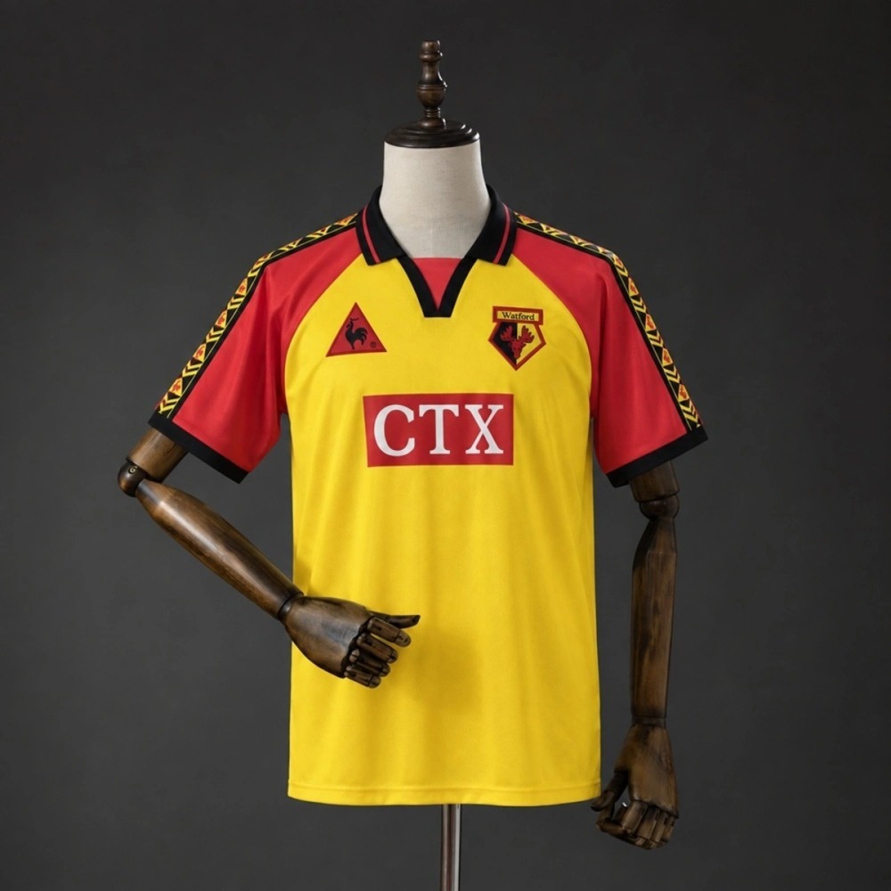 Retro 1998/99 Watford Home Jersey Fan Version