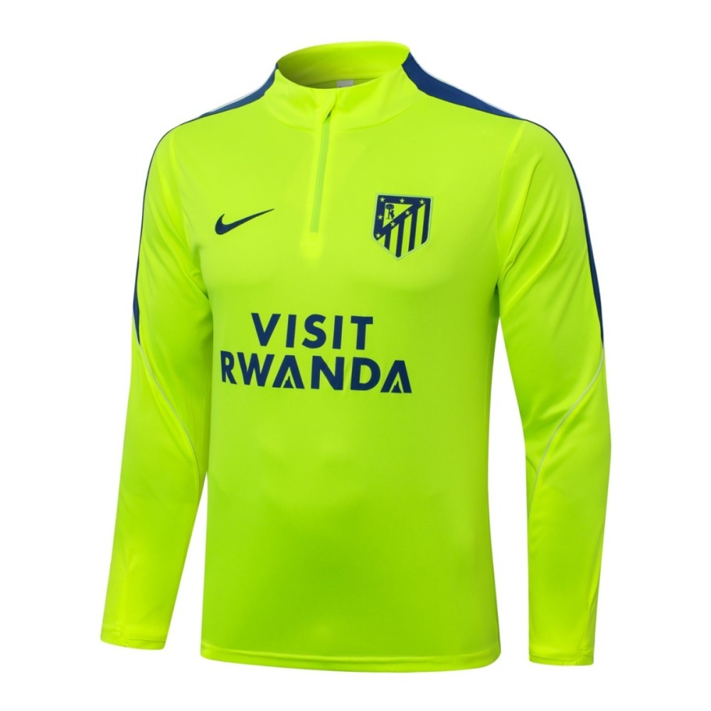 2026/27 Atletico Madrid Green Long-sleeved half-pulltraining kit