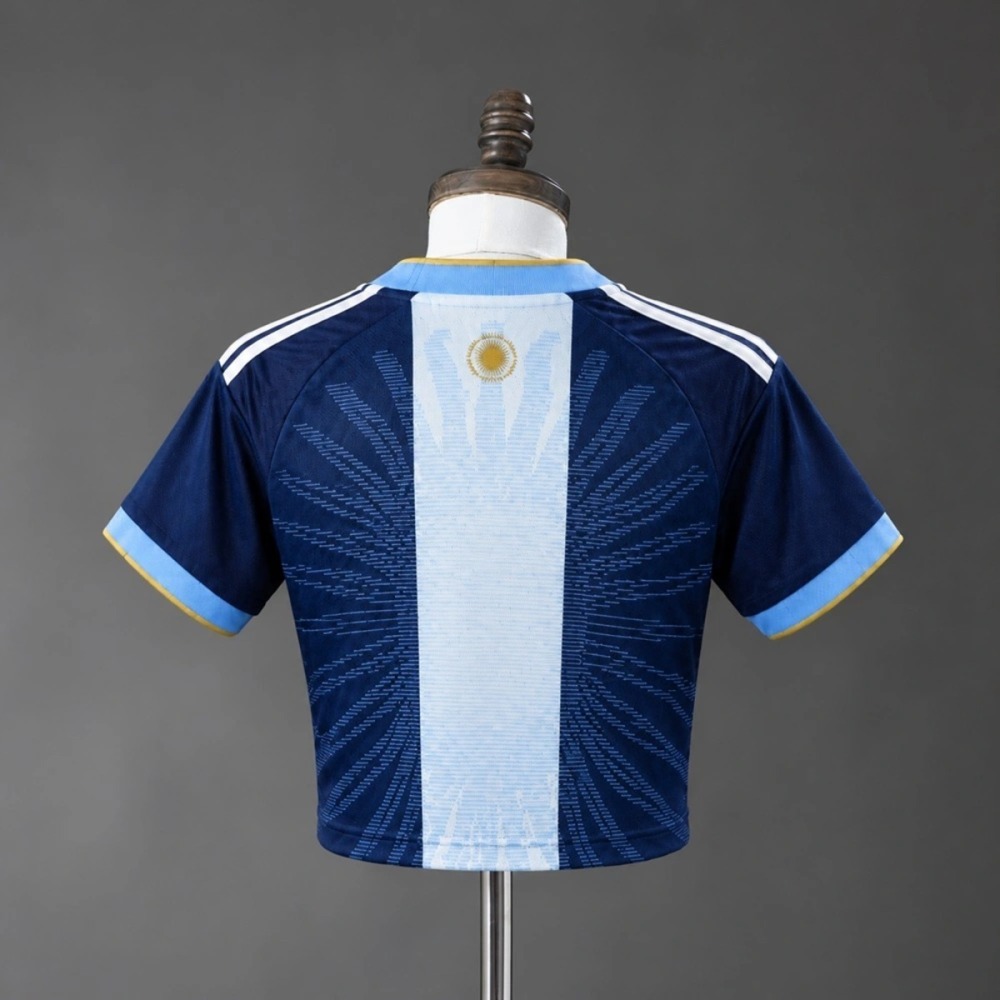 2026 Argentina Messi Farewell Royal Blue Women's CropJersey