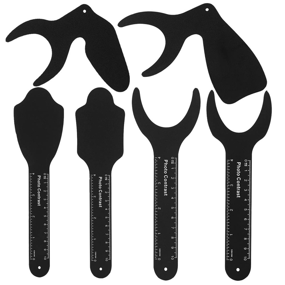 6 Pcs Dental Photography Contraster  6 Size Black Background Board Intraoral Photographic Palatal Photo Contrast Kit