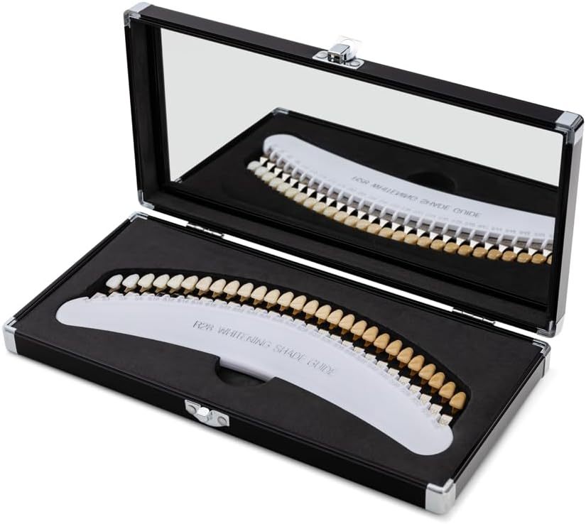 Professional 3D R-28 Dental Tooth Teeth Whitening Shade Guide for Dentist Tracking Teeth Whitening Course, Tooth Shade Guide with 28 Colors