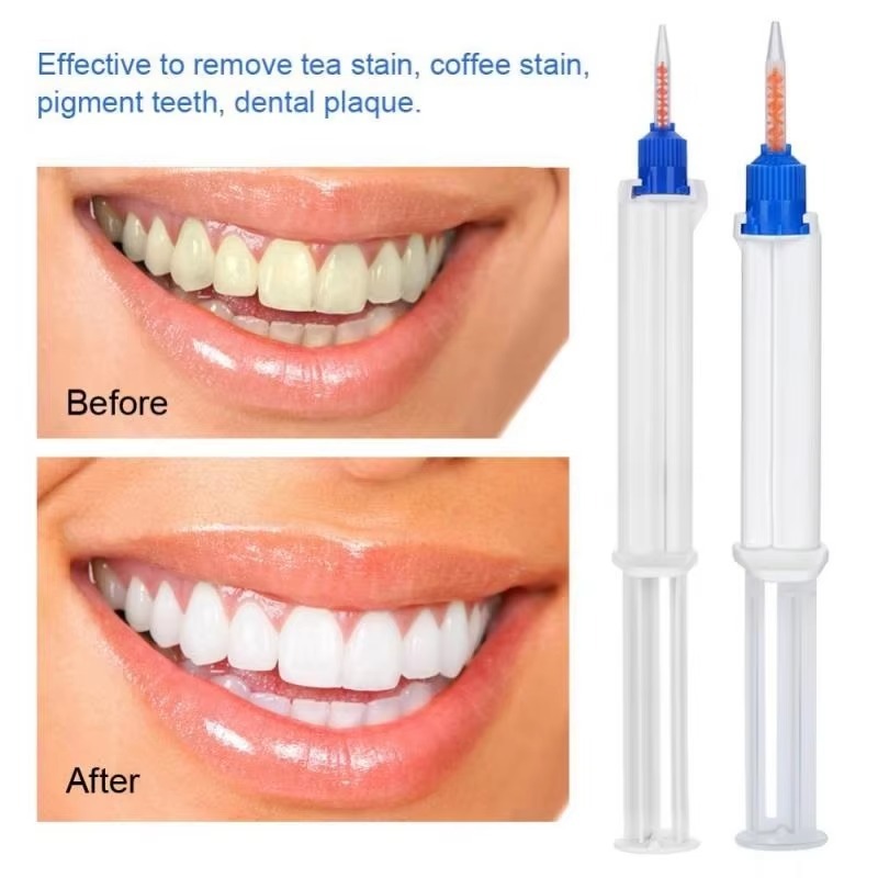 Professional 5ml Dental Clinic Use Result Guarantee 35% Hydrogen Peroxide Teeth Whitening Gel  Dual Barrel with Mixture Tip
