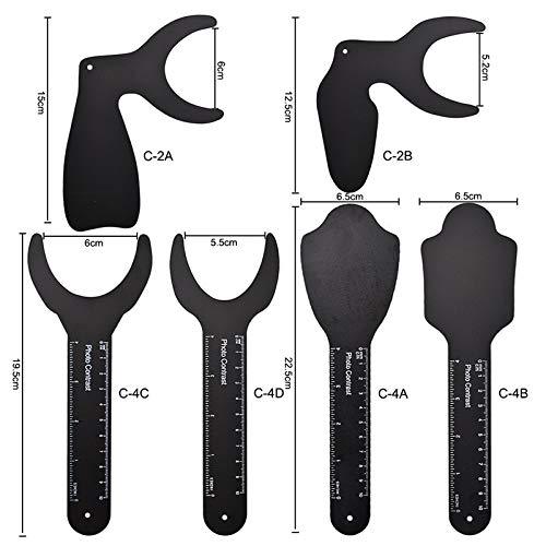 6 Pcs Dental Photography Contraster  6 Size Black Background Board Intraoral Photographic Palatal Photo Contrast Kit