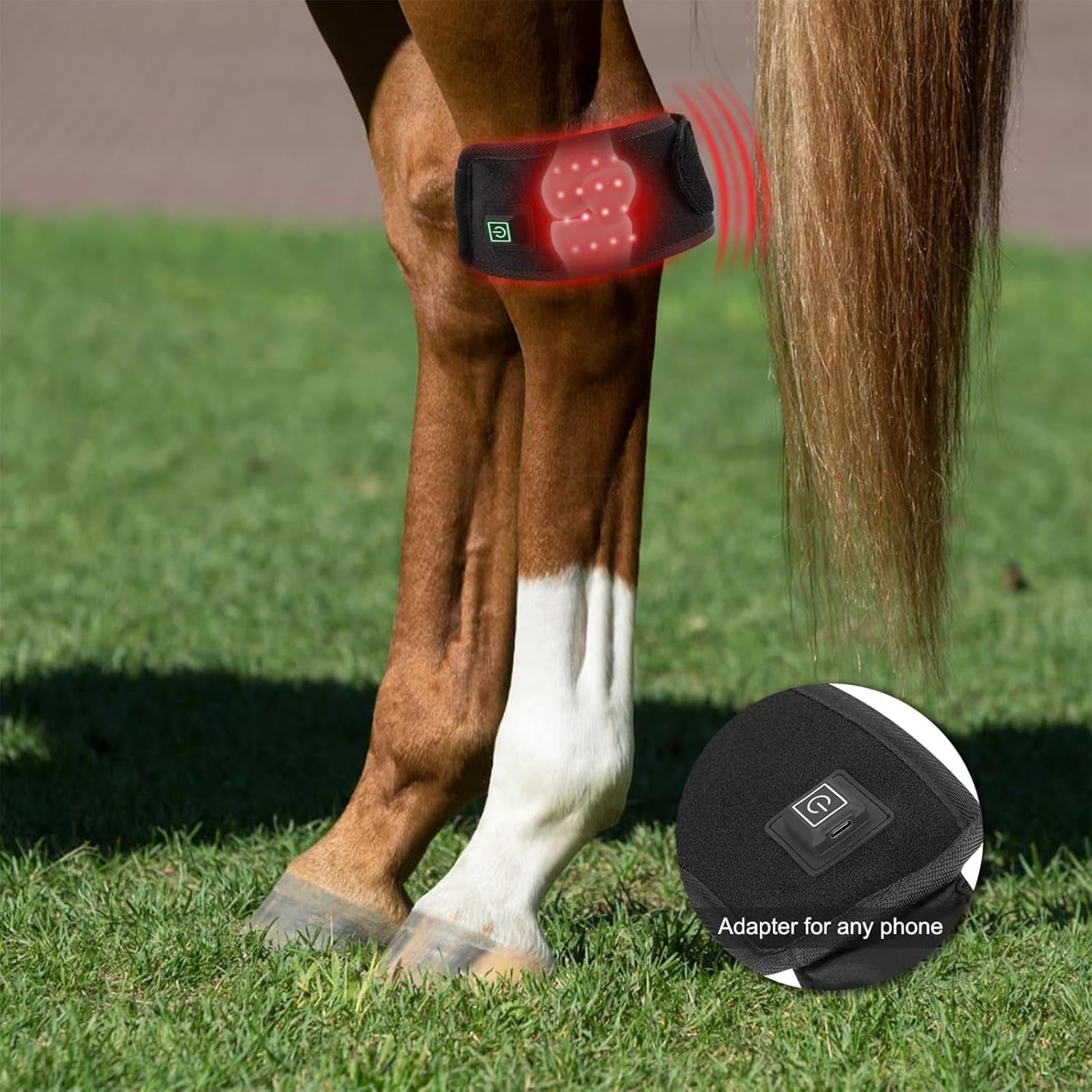 Red Light Therapy for Horses Hoof, Portable Wearable Pets Red Light Phototherapy Wraps, for Equine Hoof & Hock Pain Relief