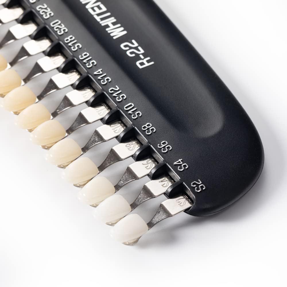 Professional 3D R-22 Dental Tooth Teeth Whitening Shade Guide for Dentist Tracking Teeth Whitening Course, Tooth Shade Guide with 22 Colors
