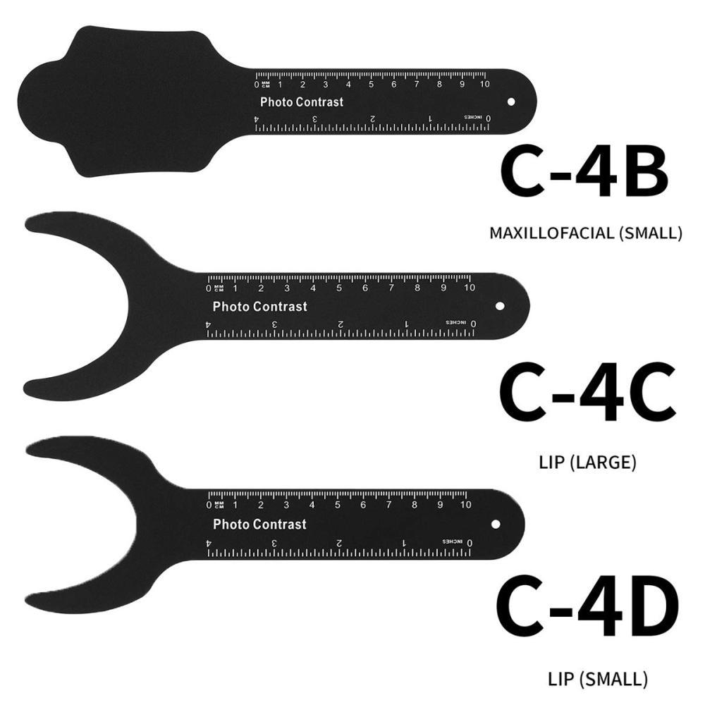 6 Pcs Dental Photography Contraster  6 Size Black Background Board Intraoral Photographic Palatal Photo Contrast Kit