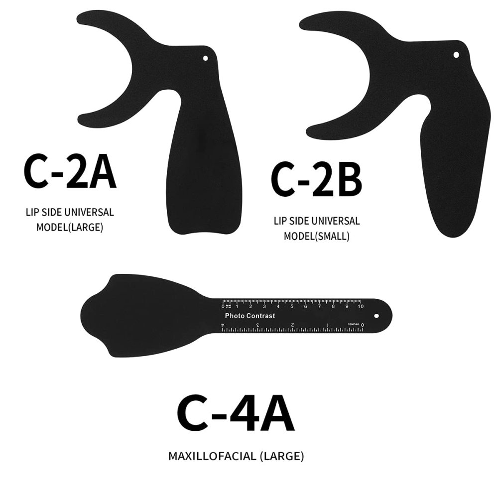 6 Pcs Dental Photography Contraster  6 Size Black Background Board Intraoral Photographic Palatal Photo Contrast Kit