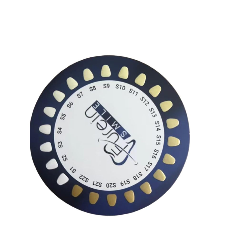 Professional Dental Teeth Color Shade Guide, 30 Pack Comparing Charts with 22 Shades, Navy Blue and White Color Cards