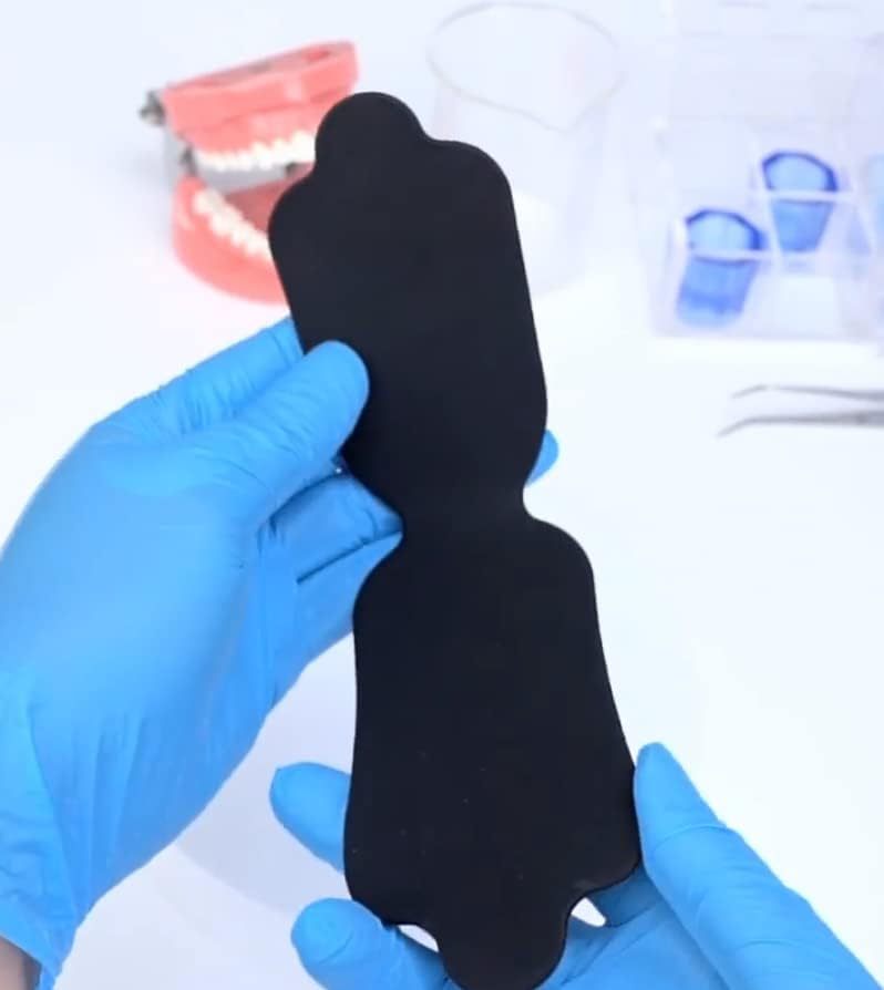 Silicone Soft Dental Background Photo Black Contrast Board Bendable Dental Photography Background Tooth Shooting Light-Absorbing Plate Type A