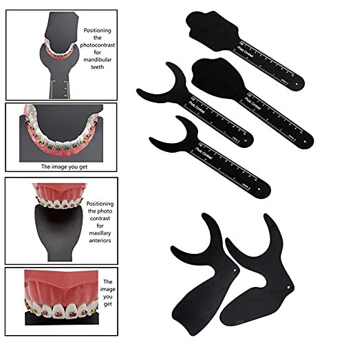 6 Pcs Dental Photography Contraster  6 Size Black Background Board Intraoral Photographic Palatal Photo Contrast Kit